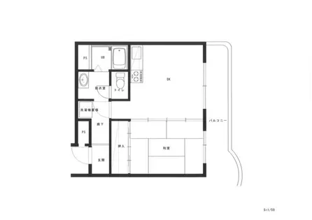 郡マンション【409号室】の間取り