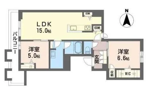 シャーメゾングランフェリス【403号室】の間取り