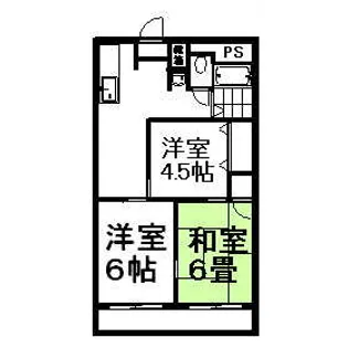 福岡県久留米市上津町【アパート】の間取り