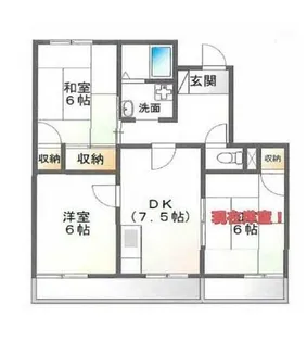 ガーデンハイツ北八代B【102号室】の間取り