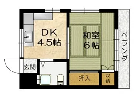 モリイアパートメント【105号室】の間取り