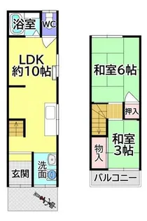 大阪府藤井寺市藤井寺3丁目【一戸建】の間取り