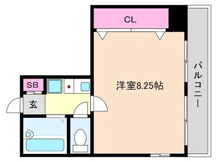 兵庫県神戸市灘区徳井町1丁目【マンション】の間取り