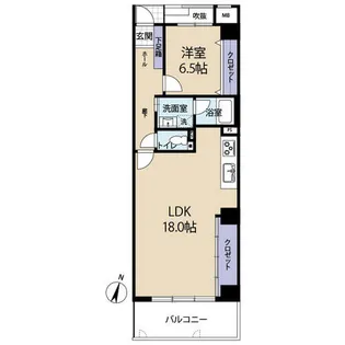 ラ・モール芦屋【10階】の間取り