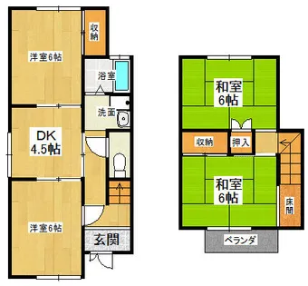 滋賀県大津市富士見台【一戸建】の間取り