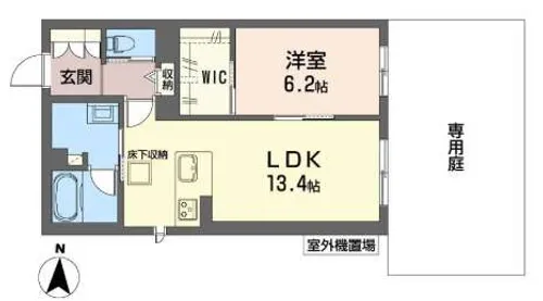京都府京都市伏見区竹田西桶ノ井町【マンション】の間取り