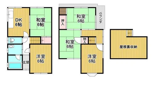 奈良県大和郡山市額田部北町【一戸建】の間取り