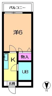 1Kの間取り画像