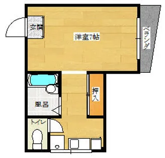 ルミエール一枝【101号室】の間取り