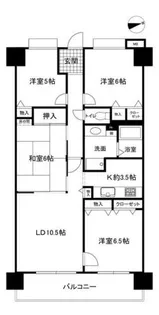 グリーンコート五番館【6階】の間取り