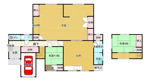 福岡県中間市通谷3丁目【一戸建】の間取り