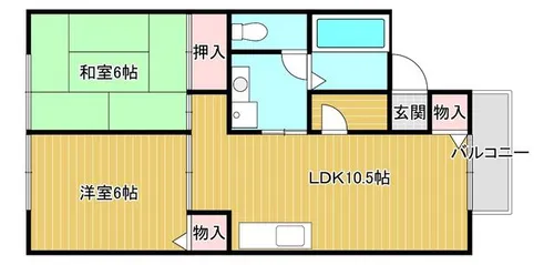 シャトードゥヴェール【1階】の間取り