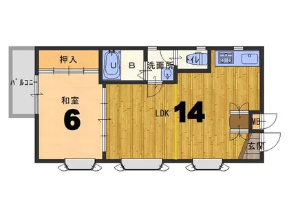 大阪府東大阪市吉田3丁目【マンション】の間取り