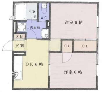 シャローガーデン【2階】の間取り