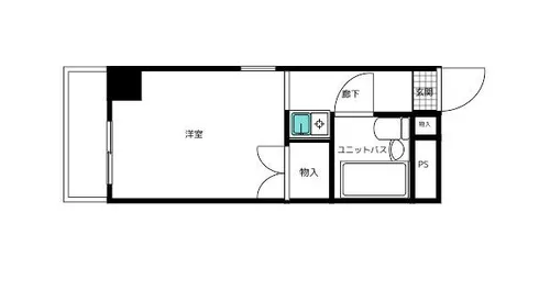 グランデージ東難波【402号室】の間取り