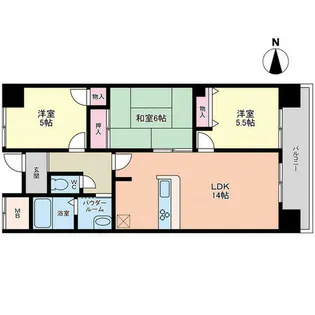 サンロイヤル栗東【205号室】の間取り