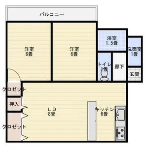 コーポ堺【1階】の間取り