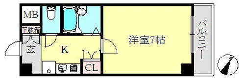 サンスノービル【4階】の間取り