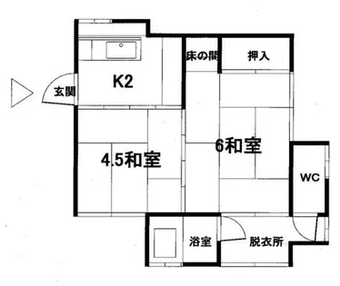 福岡県中間市長津2丁目【一戸建】の間取り