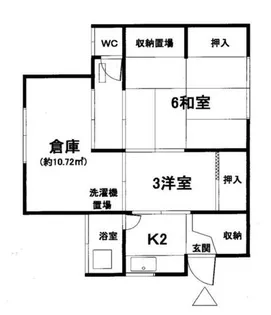 福岡県中間市長津2丁目【一戸建】の間取り