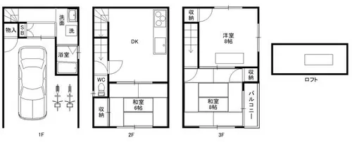 大阪府東大阪市小阪1丁目【一戸建】の間取り