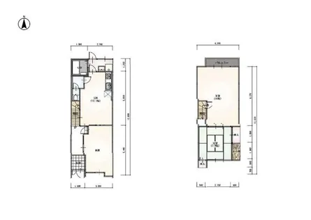 京都府京都市山科区東野八代【一戸建】の間取り