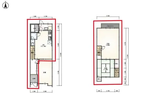 京都府京都市山科区東野八代【一戸建】の間取り