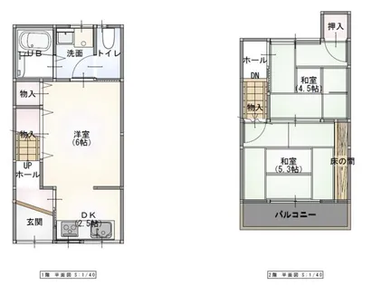 大阪府大阪市住吉区苅田3丁目【テラスハウス】の間取り