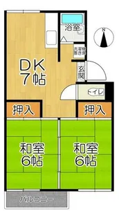 コスモライフ守恒【203号室】の間取り