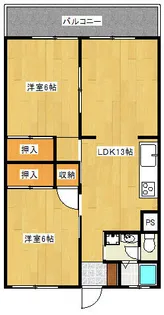 大里東マンション【2階】の間取り