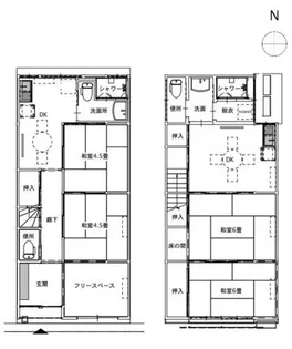 京都府京都市上京区御前通下立売上る3丁目西上之町【一戸建】の間取り