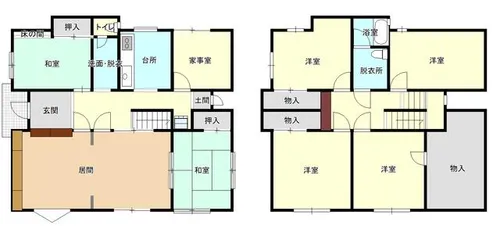 福岡県遠賀郡水巻町高尾【一戸建】の間取り