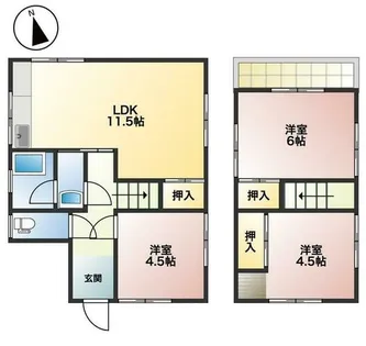 兵庫県高砂市中島1丁目【一戸建】の間取り