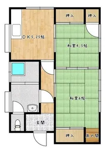 福岡県中間市中央1丁目【一戸建】の間取り