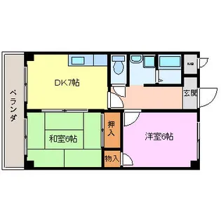グランドメゾン浅田Ⅱ【202号室】の間取り