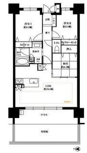 オーヴィジョン香椎浜ザ・シティ【1階】の間取り