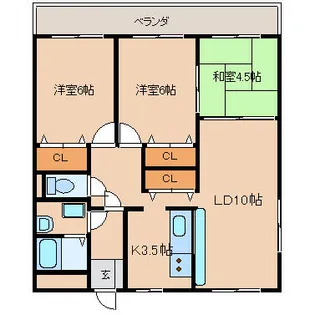 京都府乙訓郡大山崎町字大山崎小字尻江【マンション】の間取り