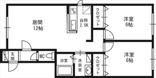 アヴニールⅡ【106号室】の間取り