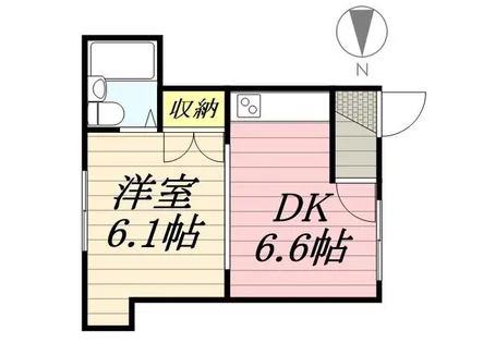 サンハイツB棟【0006号室】の間取り