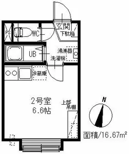 アップルハウス北27条II【202号室】の間取り