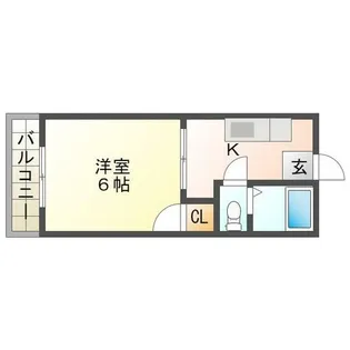 フォレストパークキャンパスサイド【105号室】の間取り