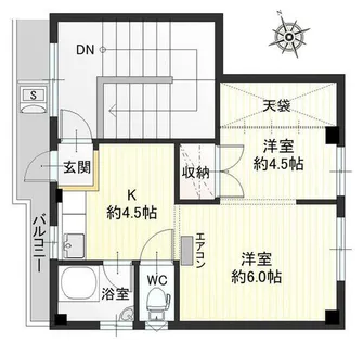 カサール亀岡【3F-2号室】の間取り