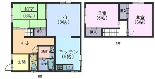 兵庫県揖保郡太子町太田【一戸建】の間取り