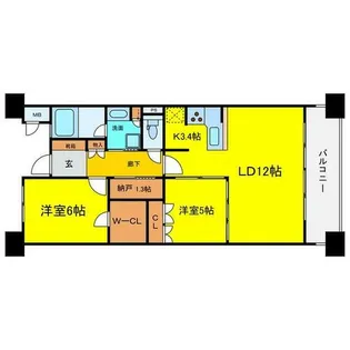 BELISTAタワー福島【8階】の間取り