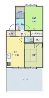 ハイカムール湯川【101号室】の間取り