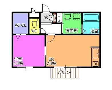 プランドールDAI【2階】の間取り