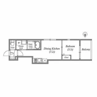 ハーモニーテラス太秦一ノ井町【1階】の間取り