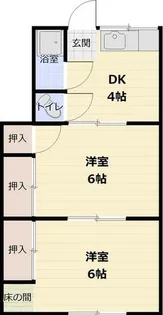 平岡文化【1-D号室】の間取り