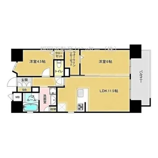 福岡県福岡市博多区竹下4丁目【マンション】の間取り