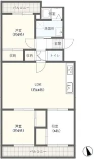 ピュアハイツ明石【4階】の間取り
